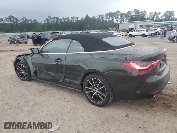 2023 BMW 4 Series 430i with VIN WBA23AT0XPCM11087, listed as a Copart auction lot 54893025 with 35,703 mi miles and Clean title. Bid and sale history available at DreamBid. Image 2.