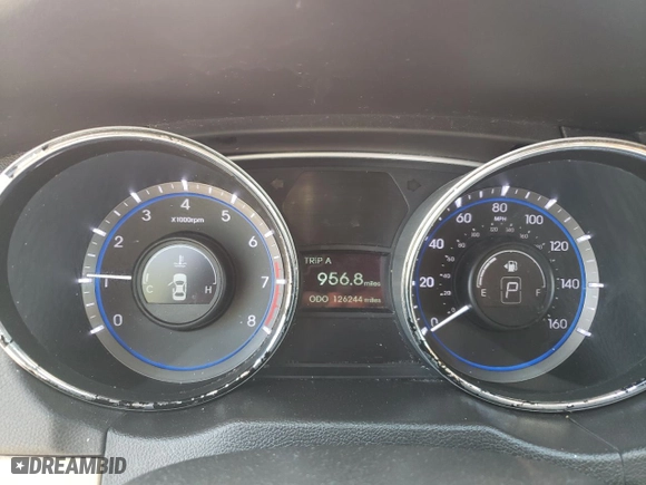2013 Hyundai Sonata GLS with VIN 5NPEB4AC2DH796825, listed as a Copart auction lot 53205465 with 126,244 mi miles and Clean Title. Bid and sale history available at carsss.com. Image 9.