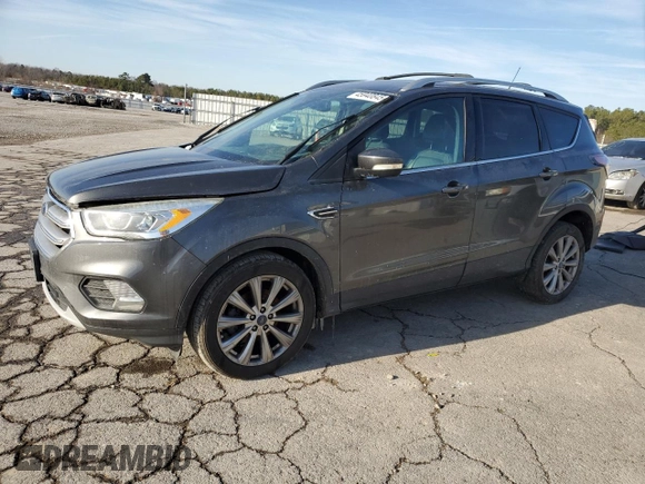 2017 Ford Escape Titanium with VIN 1FMCU0JD6HUB48690, listed as a Copart auction lot 45940845 with 160,296 mi miles and Salvage Title. Bid and sale history available at carsss.com. Image 1.