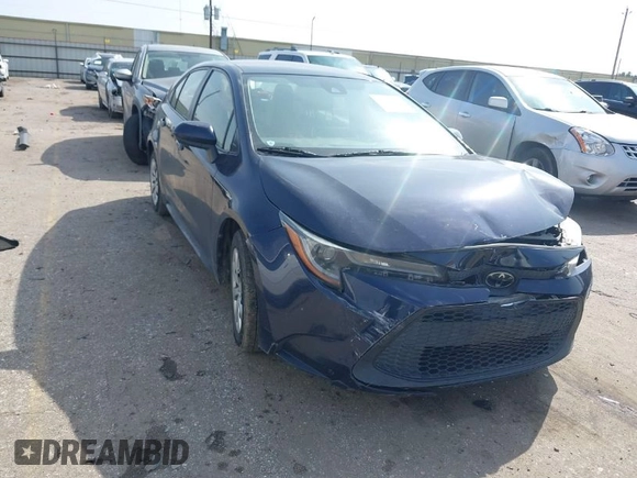 2020 Toyota Corolla LE with VIN JTDEPRAE7LJ000141, listed as a IAAI auction lot 41555971 with 19,386 mi miles. Bid and sale history available at carsss.com. Image 1.
