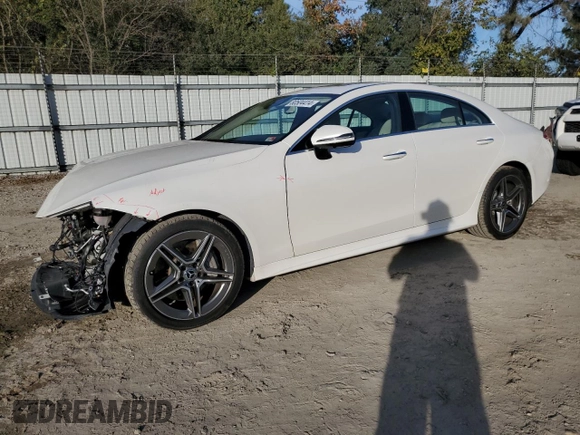 2019 Mercedes-Benz CLS with VIN WDD2J5KB9KA018453, listed as a Copart auction lot 80504414 with 44,342 mi miles and Salvage Title. Bid and sale history available at carsss.com. Image 1.