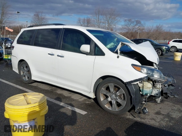 2014 Toyota Sienna SE with VIN 5TDXK3DC1ES422510, listed as a IAAI auction lot 41030376 with Not Provided miles and . Bid and sale history available at DreamBid. Image 1.