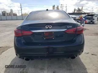 2018 Infiniti Q50 Pure with VIN JN1CV7AP4JM241169, listed as a Copart auction lot 45846394 with 96,833 mi miles and Salvage Title. Bid and sale history available at carsss.com. Image 6.