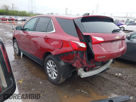 2020 Chevrolet Equinox LT with VIN 3GNAXKEV9LL100810, listed as a IAAI auction lot 41963228 with 128,290 mi miles and . Bid and sale history available at carsss.com. Image 3.