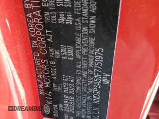 2015 Kia Soul + with VIN KNDJP3A51F7751975, listed as a Copart auction lot 63807743 with Not Provided miles and Salvage Title. Bid and sale history available at DreamBid. Image 12.