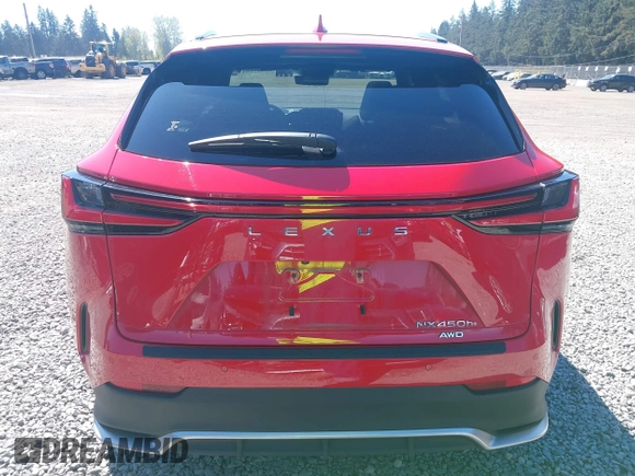 2025 Lexus NX with VIN JTJKKCFZ9S2043833, listed as a IAAI auction lot 42062661 with 9,850 mi miles. Bid and sale history available at carsss.com. Image 17.