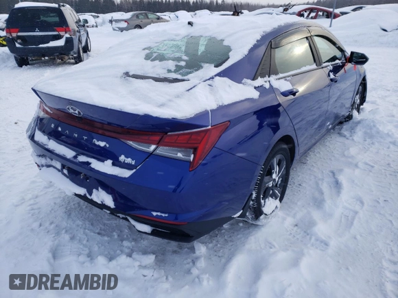 2021 Hyundai Elantra Blue z VIN KMHLM4AJ3MU005316, wystawiony jako Copart lot #46114245 z przebiegiem 89 926 mil mil oraz Szkoda całkowita • Salvage title. Historia ofert i sprzedaży dostępna na DreamBid. Obrazek 3.