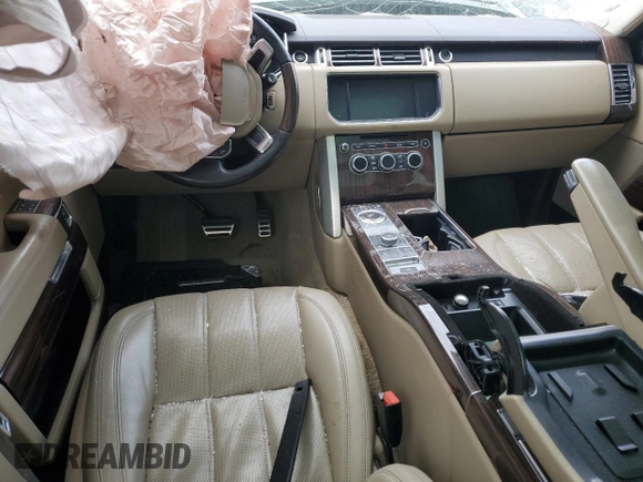 2014 Land Rover Range Rover Supercharged with VIN SALGS3TF9EA193947, listed as a Copart auction lot 89169615 with Not provided miles and Salvage title. Bid and sale history available at DreamBid. Image 8.