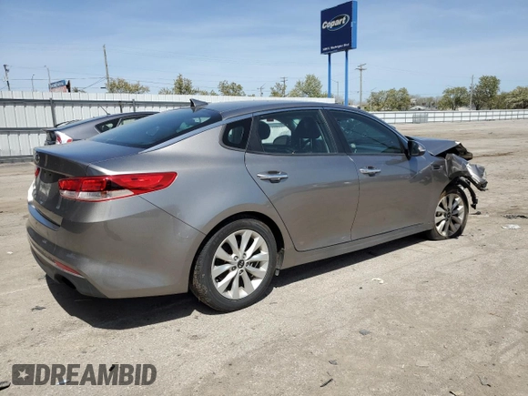 2018 Kia Optima LX with VIN 5XXGT4L31JG256909, listed as a Copart auction lot 54837355 with 87,900 mi miles and Clean title. Bid and sale history available at DreamBid. Image 3.