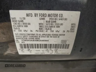 2021 Ford Police Interceptor Utility z VIN 1FM5K8ABXMGA46944, wystawiony jako IAAI lot #42087400 z przebiegiem 82 623 mil mil oraz . Historia ofert i sprzedaży dostępna na DreamBid. Obrazek 9.