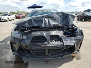 2023 BMW M4 Competition with VIN WBS33AZ05PCM90580, listed as a Copart auction lot 69255834 with 0 mi miles and Salvage Title. Bid and sale history available at carsss.com. Image 5.