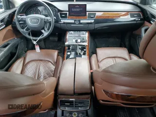 2014 Audi A8 3.0T with VIN WAURGAFD9EN002114, listed as a Copart auction lot 45370105 with 93,753 mi miles and Salvage title. Bid and sale history available at DreamBid. Image 8.