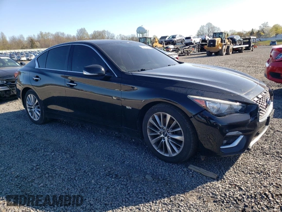 2018 Infiniti Q50 Luxe with VIN JN1EV7AR6JM443389, listed as a Copart auction lot 53515455 with 132,762 mi miles and Clean title. Bid and sale history available at DreamBid. Image 4.