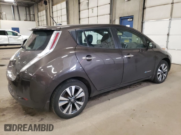 2016 Nissan LEAF S with VIN 1N4BZ0CP2GC308051, listed as a Copart auction lot 50314175 with 52,414 mi miles and Salvage Title. Bid and sale history available at carsss.com. Image 3.