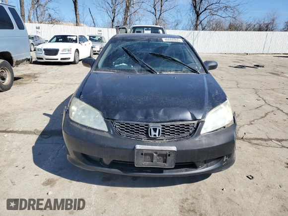 2005 Honda Civic Cpe LX with VIN 1HGEM22515L030825, listed as a Copart auction lot 46666065 with 239,046 mi miles and Salvage Title. Bid and sale history available at carsss.com. Image 5.