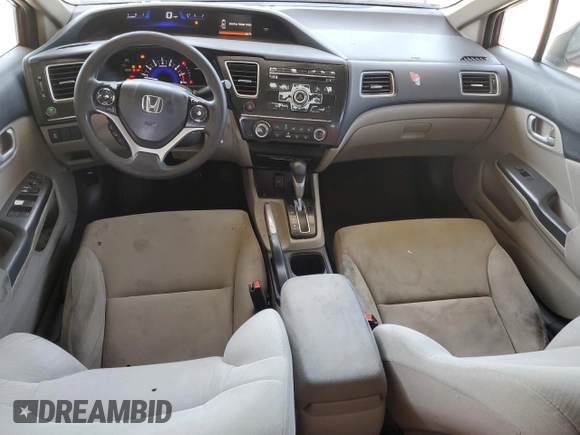 2013 Honda Civic LX with VIN 19XFB2F5XDE289467, listed as a Copart auction lot 54397985 with 201,369 mi miles and Salvage Title. Bid and sale history available at DreamBid. Image 8.