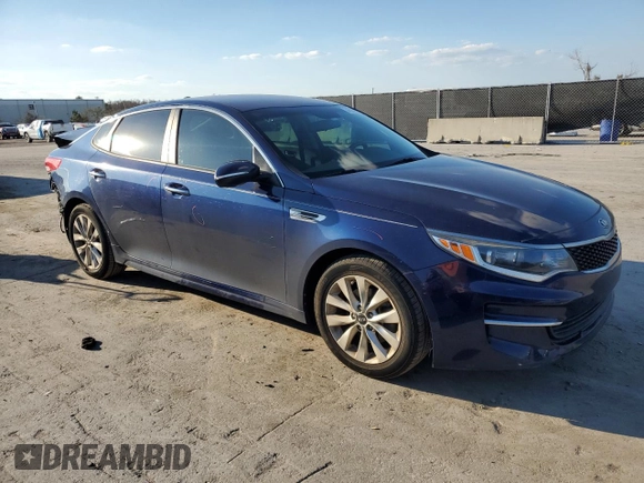 2018 Kia Optima LX with VIN 5XXGT4L35JG254628, listed as a Copart auction lot 47185345 with 103,405 mi miles and Salvage title. Bid and sale history available at DreamBid. Image 4.