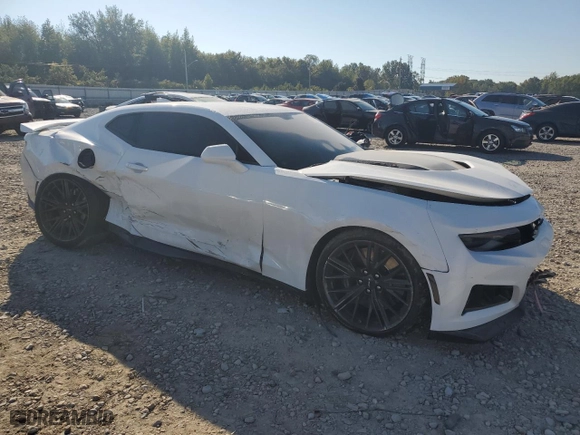 2017 Chevrolet Camaro ZL1 with VIN 1G1FK1R62H0207933, listed as a Copart auction lot 74064924 with 0 miles and Salvage Title. Bid and sale history available at carsss.com. Image 4.