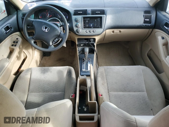 2005 Honda Civic with VIN JHMES96625S012449, listed as a Copart auction lot 51875435 with 166,452 mi miles and Salvage Title. Bid and sale history available at DreamBid. Image 8.