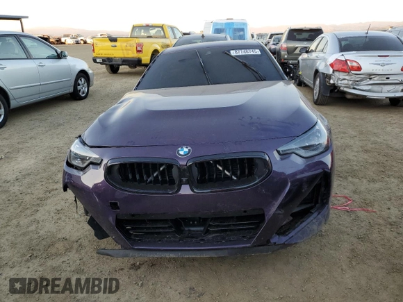 2024 BMW 2 Series M240i xDrive with VIN 3MW53CM0XR8E57407, listed as a Copart auction lot 87748745 with 11,111 mi miles and Salvage Title. Bid and sale history available at carsss.com. Image 5.
