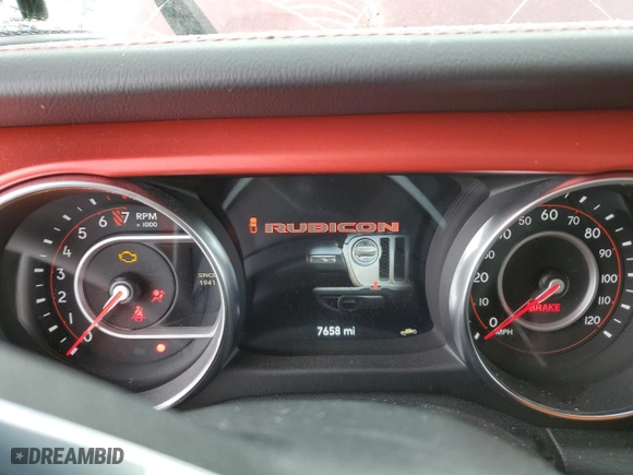 2021 Jeep Gladiator Rubicon with VIN 1C6JJTBG9ML518410, listed as a Copart auction lot 88878345 with 7,658 mi miles and Salvage Title. Bid and sale history available at carsss.com. Image 9.