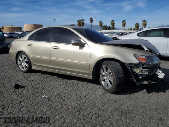 2009 Acura RL Tech Pkg with VIN JH4KB26609C002495, listed as a Copart auction lot 42647185 with 116,942 mi miles and Salvage Title. Bid and sale history available at carsss.com. Image 4.