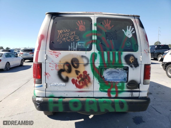 2006 Ford Econoline Cargo Van with VIN 1FTNE24L56HB45536, listed as a Copart auction lot 76297214 with 233,997 mi miles and Salvage Title. Bid and sale history available at carsss.com. Image 6.
