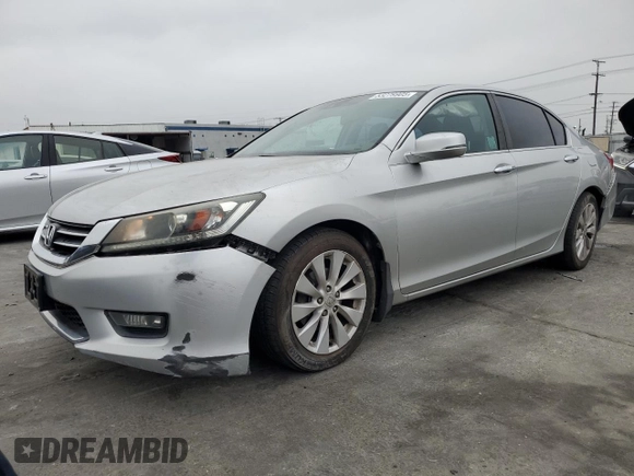 2014 Honda Accord Sedan EX-L with VIN 1HGCR2F87EA003282, listed as a Copart auction lot 53279905 with 125,336 mi miles and Salvage Title. Bid and sale history available at carsss.com. Image 1.