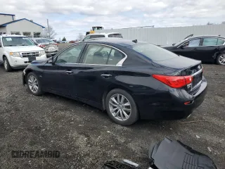 2017 Infiniti Q50 2.0t with VIN JN1CV7AR7HM681897, listed as a Copart auction lot 46796305 with 89,853 mi miles and Salvage Title. Bid and sale history available at carsss.com. Image 2.
