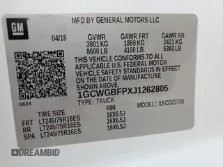 2018 Chevrolet Express Cargo with VIN 1GCWGBFPXJ1262805, listed as a Copart auction lot 42833655 with 139,417 mi miles and Salvage title. Bid and sale history available at DreamBid. Image 15.