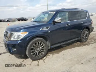 2020 Nissan Armada Platinum z VIN JN8AY2NF4L9360852, wystawiony jako Copart lot #49326305 z przebiegiem 67 569 mil mil oraz Szkoda całkowita • Salvage title. Historia ofert i sprzedaży dostępna na DreamBid. Obrazek 1.