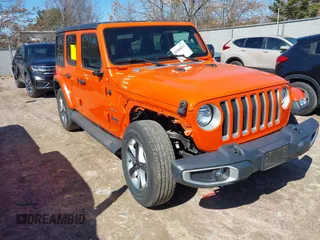 2020 Jeep Wrangler Unlimited Sahara с VIN 1C4HJXEN1LW114443, выставлен на аукционе IAAI как лот 41860211 с пробегом 79 404 миль миль и . История ставок и продаж доступна на DreamBid. Изображение 1.
