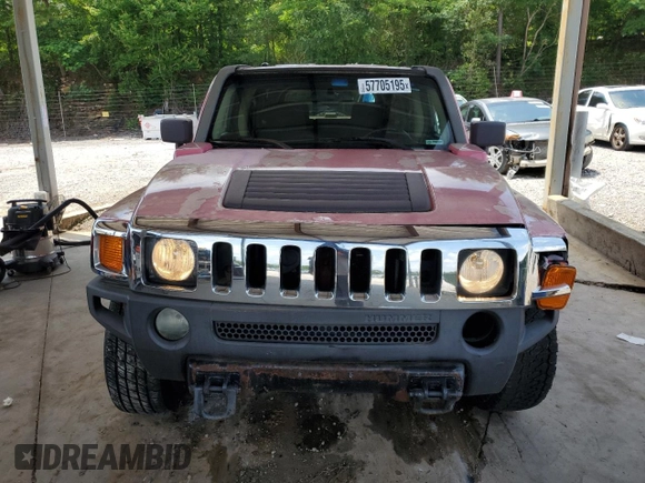 2006 Hummer H3 z VIN 5GTDN136268207193, wystawiony jako Copart lot #57705195 z przebiegiem 150 051 mil mil oraz Czysty tytuł • Clean title. Historia ofert i sprzedaży dostępna na DreamBid. Obrazek 5.