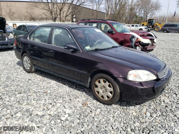 2000 Honda Civic LX with VIN 2HGEJ6671YH596125, listed as a Copart auction lot 49302475 with 124,691 mi miles and Clean Title. Bid and sale history available at carsss.com. Image 4.