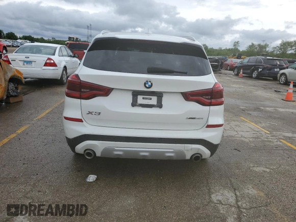2021 BMW X3 xDrive30i with VIN 5UXTY5C09M9F31750, listed as a Copart auction lot 54862494 with 39,511 mi miles and Salvage Title. Bid and sale history available at DreamBid. Image 6.
