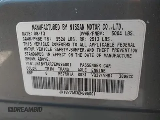 2014 Infiniti Q50 Premium with VIN JN1BV7AR7EM695001, listed as a IAAI auction lot 41429791 with 123,572 mi miles. Bid and sale history available at carsss.com. Image 9.