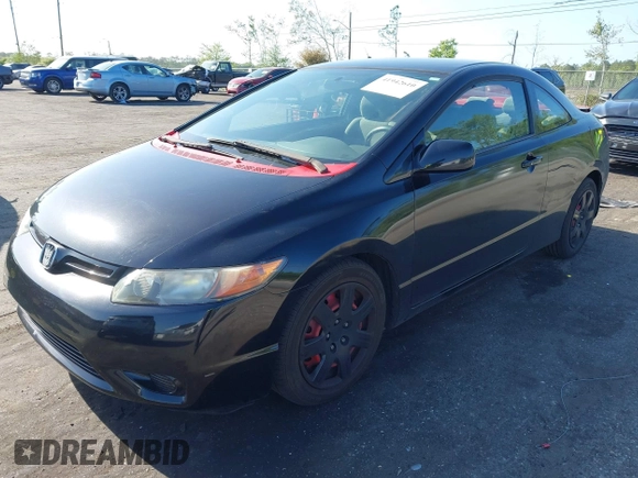 2008 Honda Civic Cpe LX with VIN 2HGFG12698H578135, listed as a IAAI auction lot 41942610 with 154,487 mi miles. Bid and sale history available at carsss.com. Image 2.