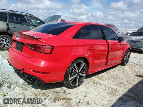 2020 Audi RS 3 z VIN WUABWGFF7LA905865, wystawiony jako Copart lot #74058024 z przebiegiem 7 414 mil mil oraz Nie do naprawy • Non repairable. Historia ofert i sprzedaży dostępna na DreamBid. Obrazek 3.