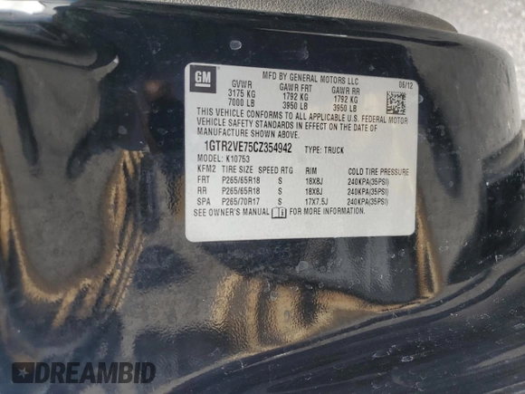 2012 GMC Sierra 1500 SLE z VIN 1GTR2VE75CZ354942, wystawiony jako Copart lot #48426825 z przebiegiem 162 355 mil mil oraz Szkoda całkowita • Salvage title. Historia ofert i sprzedaży dostępna na DreamBid. Obrazek 12.