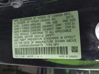 2019 Honda CR-V LX with VIN 2HKRW5H33KH406779, listed as a IAAI auction lot 41953202 with 73,039 mi miles. Bid and sale history available at carsss.com. Image 9.