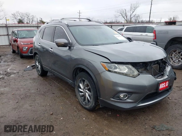 2015 Nissan Rogue SL with VIN 5N1AT2MTXFC778126, listed as a IAAI auction lot 41208510 with 194,343 mi miles. Bid and sale history available at carsss.com. Image 1.