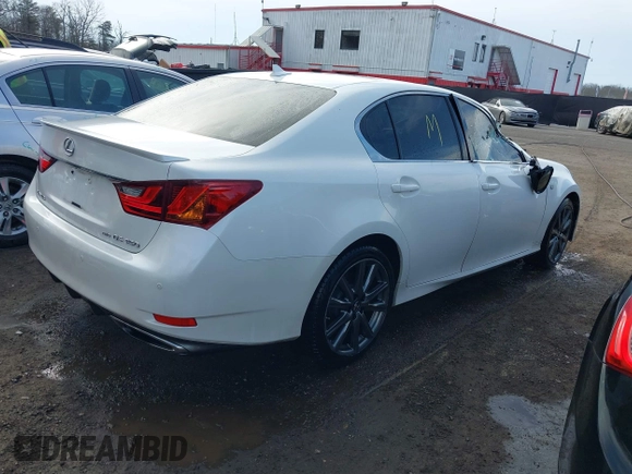 2013 Lexus GS with VIN JTHCE1BL8D5015977, listed as a IAAI auction lot 41740814 with 168,084 mi miles. Bid and sale history available at carsss.com. Image 4.