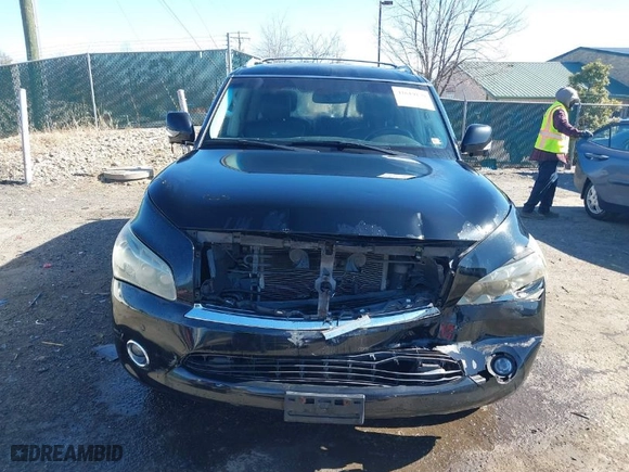2011 Infiniti QX56 7-passenger with VIN JN8AZ2NE5B9002999, listed as a IAAI auction lot 41619129 with NaN miles. Bid and sale history available at carsss.com. Image 13.