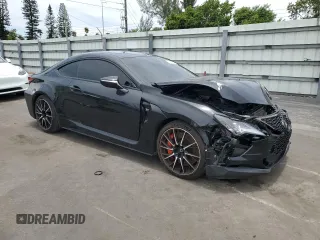 2023 Lexus RC F with VIN JTHDP5BC9P5008837, listed as a Copart auction lot 63483635 with 5,908 mi miles and Salvage title. Bid and sale history available at DreamBid. Image 4.