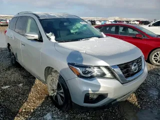 2018 Nissan Pathfinder SV with VIN 5N1DR2MM9JC669685, listed as a Copart auction lot 45734705 with 113,284 mi miles and Salvage Title. Bid and sale history available at carsss.com. Image 12.
