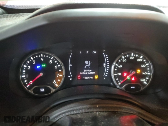 2018 Jeep Renegade Altitude with VIN ZACCJBBB7JPH21173, listed as a Copart auction lot 46781825 with 105,067 mi miles and Salvage title. Bid and sale history available at DreamBid. Image 9.