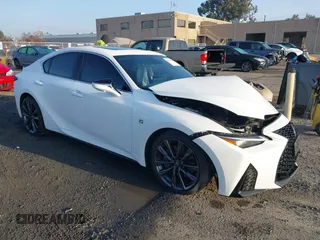 2023 Lexus IS with VIN JTHGZ1B2XP5059223, listed as a IAAI auction lot 41165638 with 48,340 mi miles. Bid and sale history available at carsss.com. Image 1.