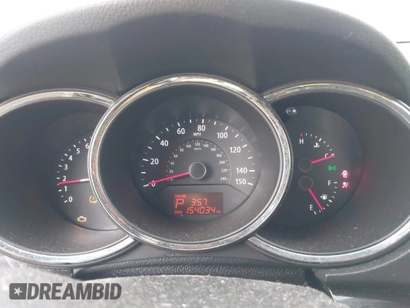 2012 Kia Sorento EX with VIN 5XYKUDA21CG285102, listed as a IAAI auction lot 41749176 with 154,034 mi miles. Bid and sale history available at carsss.com. Image 7.