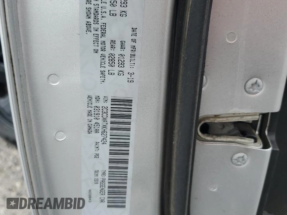 2019 Dodge Charger Police with VIN 2C3CDXATXKH627424, listed as a Copart auction lot 61445815 with 122,296 mi miles and Salvage title. Bid and sale history available at DreamBid. Image 12.