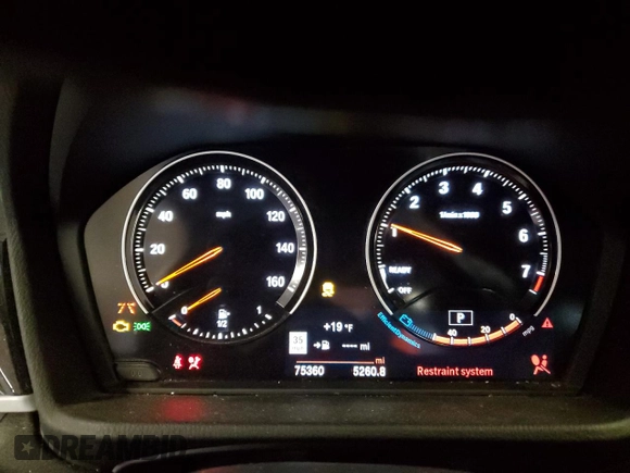2019 BMW X2 xDrive28i with VIN WBXYJ5C51K5N19880, listed as a Copart auction lot 41991755 with 75,360 mi miles and Salvage Title. Bid and sale history available at carsss.com. Image 9.